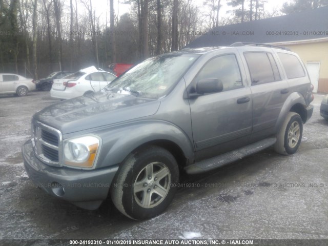 1D4HB48N25F546584 - 2005 DODGE DURANGO SLT GRAY photo 2