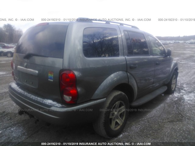 1D4HB48N25F546584 - 2005 DODGE DURANGO SLT GRAY photo 4