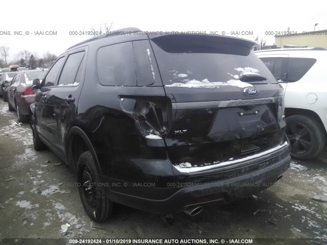 1FM5K8D88JGC67941 - 2018 FORD EXPLORER XLT BLACK photo 3