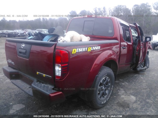 1N6AD0ERXJN718494 - 2018 NISSAN FRONTIER S/SV/SL/PRO-4X RED photo 4