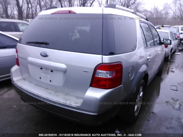 1FMZK021X6GA59088 - 2006 FORD FREESTYLE SEL SILVER photo 4