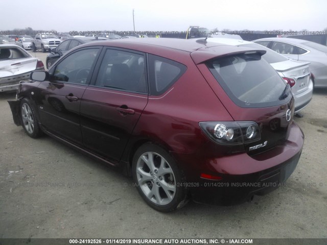 JM1BK343481129213 - 2008 MAZDA 3 HATCHBACK RED photo 3