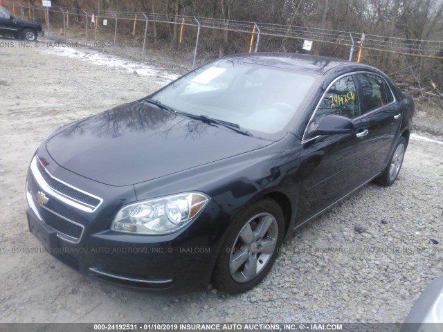 1G1ZC5E12BF381887 - 2011 CHEVROLET MALIBU 1LT BLACK photo 2