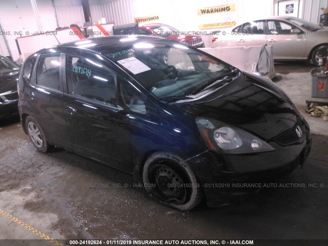 JHMGE87269S038581 - 2009 HONDA FIT BLACK photo 1