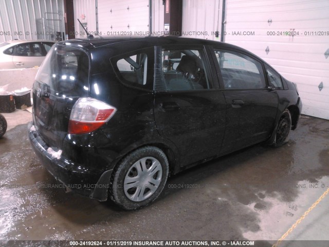 JHMGE87269S038581 - 2009 HONDA FIT BLACK photo 4