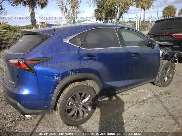 JTJYARBZ9H2063255 - 2017 LEXUS NX 200T/BASE/F SPORT BLUE photo 4