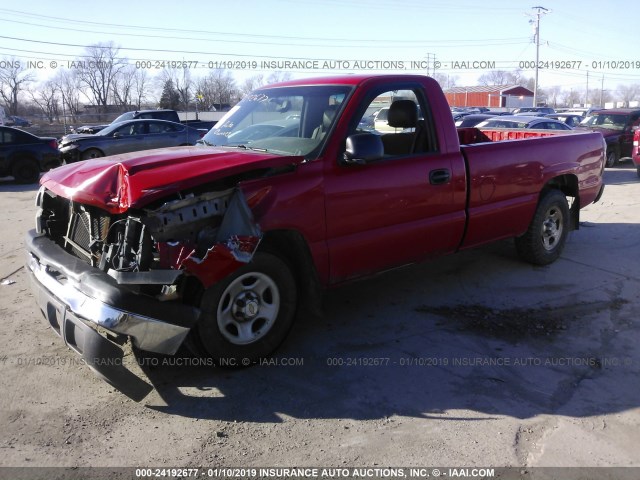 1GCEC14X44Z197122 - 2004 CHEVROLET SILVERADO C1500 RED photo 2