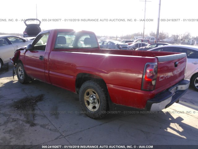 1GCEC14X44Z197122 - 2004 CHEVROLET SILVERADO C1500 RED photo 3