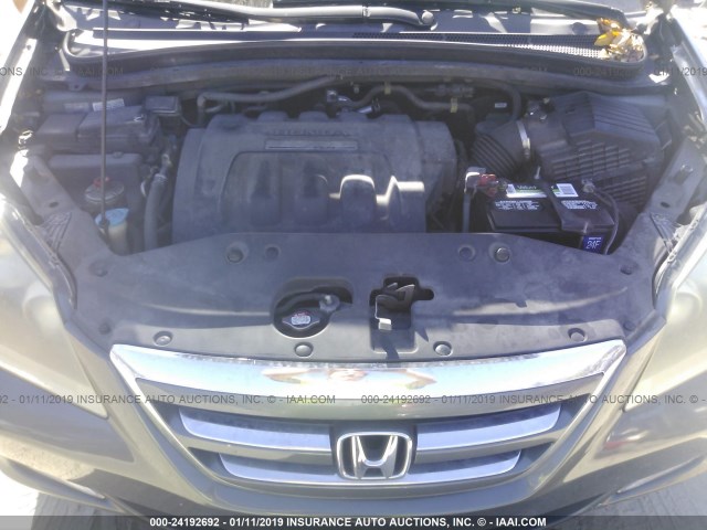 5FNRL38697B433062 - 2007 HONDA ODYSSEY EXL GRAY photo 10