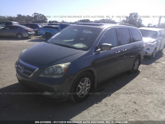 5FNRL38697B433062 - 2007 HONDA ODYSSEY EXL GRAY photo 2