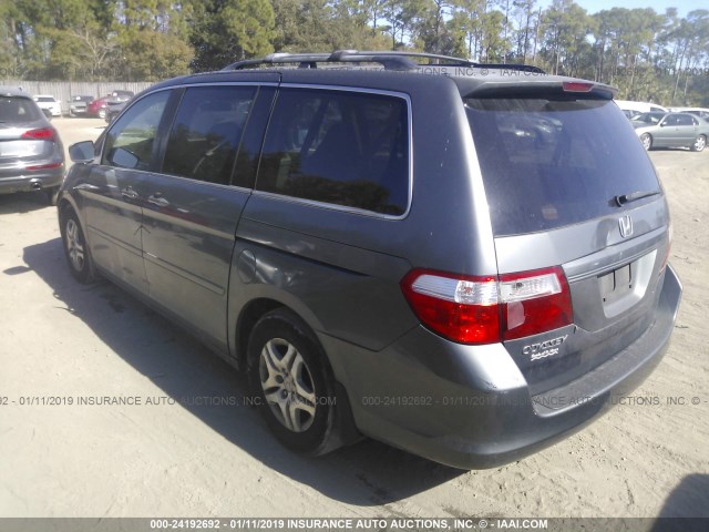 5FNRL38697B433062 - 2007 HONDA ODYSSEY EXL GRAY photo 3