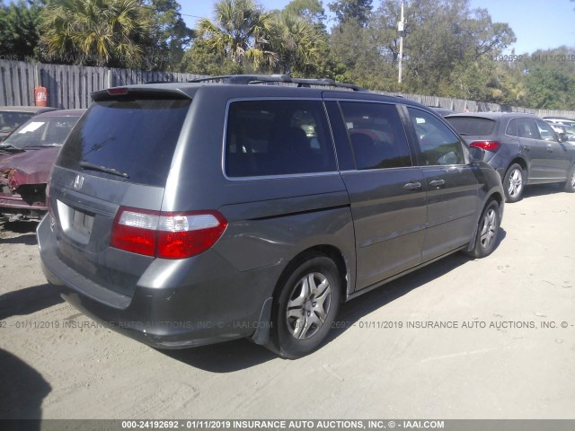 5FNRL38697B433062 - 2007 HONDA ODYSSEY EXL GRAY photo 4