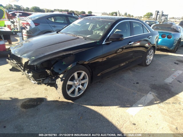 1G6AA5RAXD0116793 - 2013 CADILLAC ATS BLACK photo 2