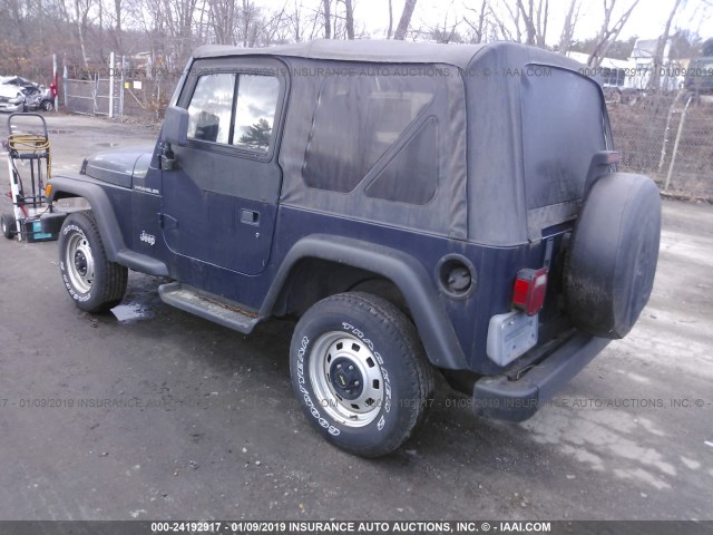 1J4FY29P1VP543980 - 1997 JEEP WRANGLER / TJ SE BLUE photo 3