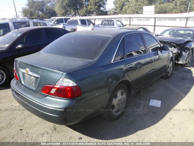 4T1BF28B93U313016 - 2003 TOYOTA AVALON XL/XLS GREEN photo 4