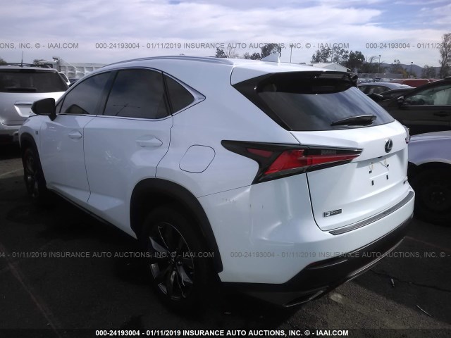 JTJYARBZ9J2100374 - 2018 LEXUS NX 300/BASE/F SPORT WHITE photo 3