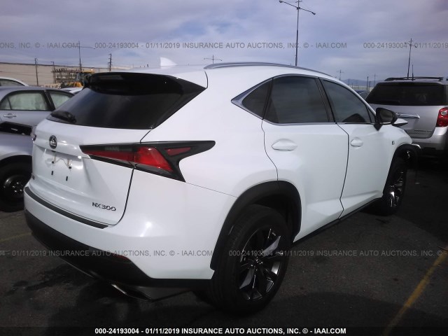 JTJYARBZ9J2100374 - 2018 LEXUS NX 300/BASE/F SPORT WHITE photo 4