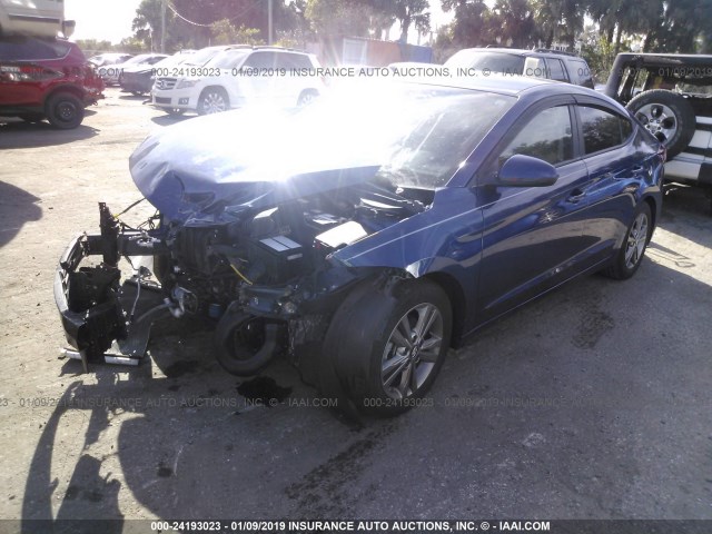 5NPD84LF7HH054380 - 2017 HYUNDAI ELANTRA SE/VALUE/LIMITED BLUE photo 2