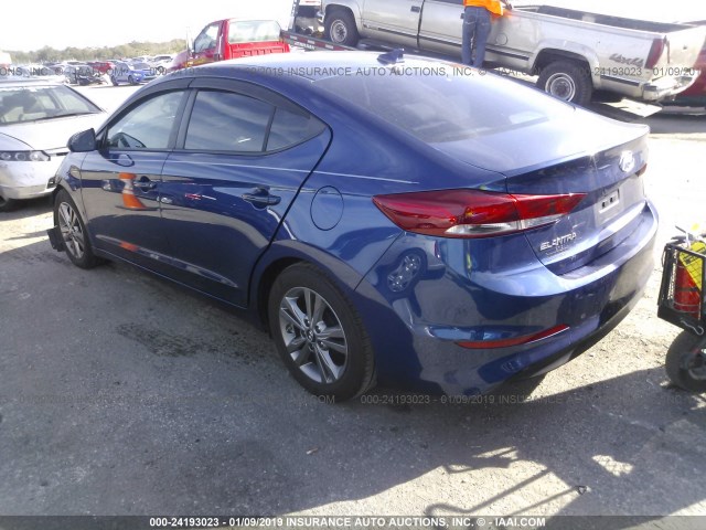 5NPD84LF7HH054380 - 2017 HYUNDAI ELANTRA SE/VALUE/LIMITED BLUE photo 3