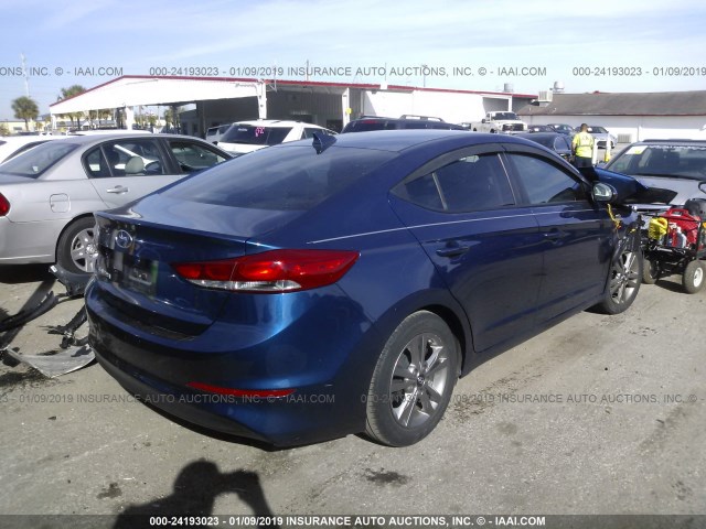 5NPD84LF7HH054380 - 2017 HYUNDAI ELANTRA SE/VALUE/LIMITED BLUE photo 4