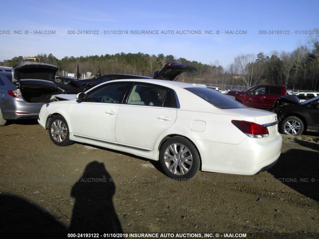 4T1BK3DBXBU414619 - 2011 TOYOTA AVALON LIMITED WHITE photo 3