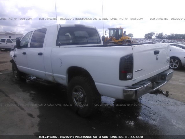 3D7KS29D87G800657 - 2007 DODGE RAM 2500 WHITE photo 3