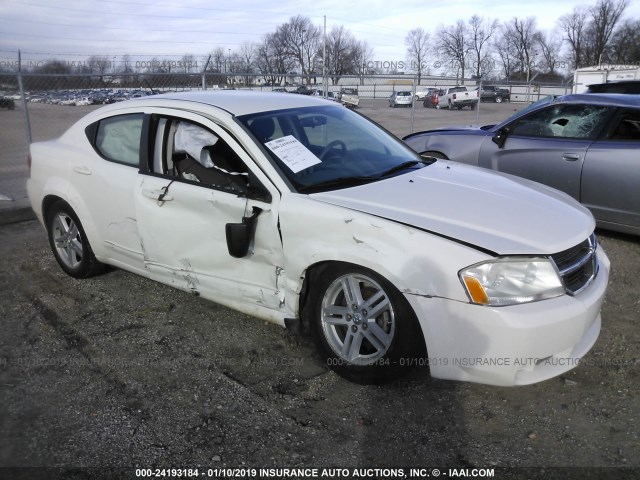 1B3LC56R88N663386 - 2008 DODGE AVENGER SXT WHITE photo 1