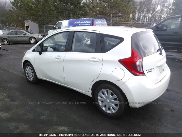 3N1CE2CPXFL359843 - 2015 NISSAN VERSA NOTE S/S PLUS/SV/SL/SR WHITE photo 3