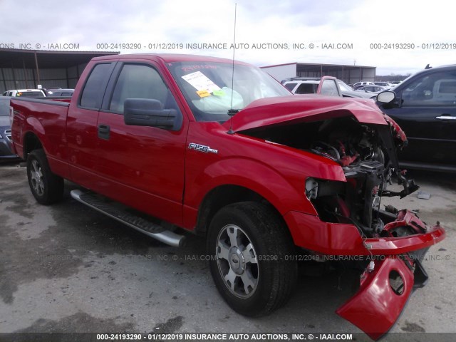 1FTEX1CW4AKA38392 - 2010 FORD F150 SUPER CAB RED photo 1