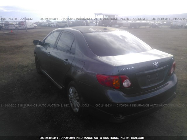 1NXBU40E49Z034556 - 2009 TOYOTA COROLLA S/LE/XLE GRAY photo 3