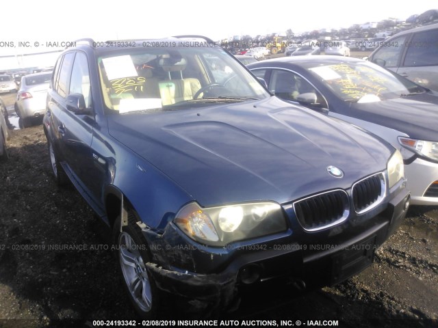 WBXPA93485WD23009 - 2005 BMW X3 3.0I BLUE photo 1