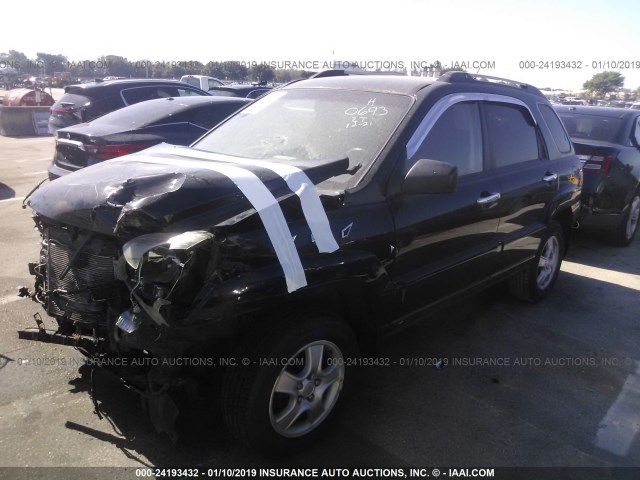 KNDJF723287480693 - 2008 KIA SPORTAGE EX/LX BLACK photo 2