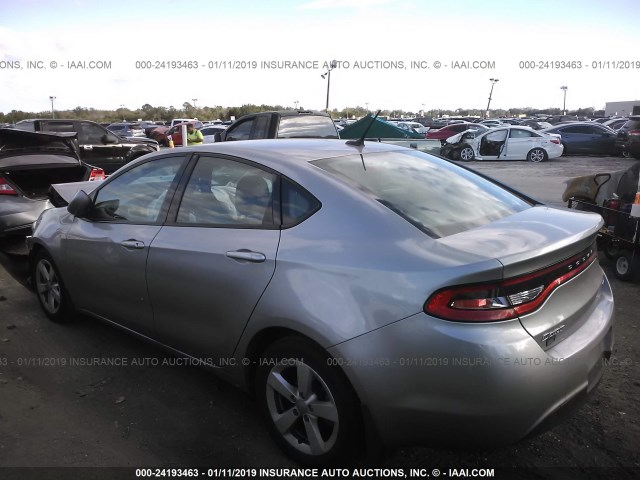 1C3CDFBB6FD265336 - 2015 DODGE DART SXT SILVER photo 3