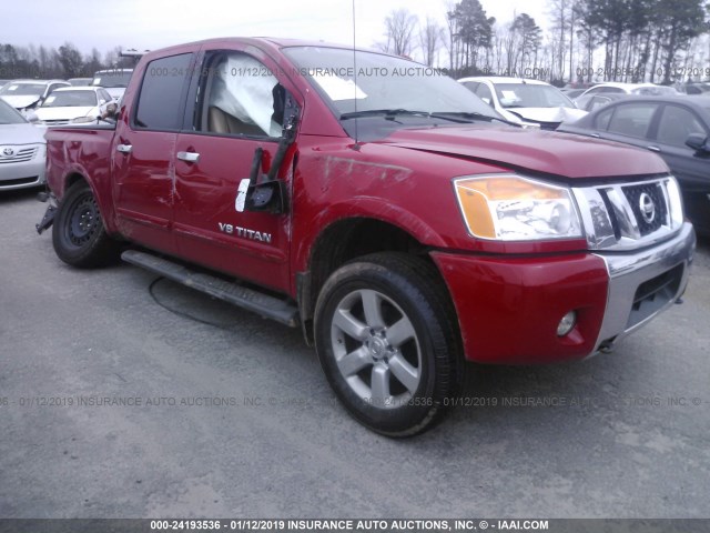 1N6BA0EC6CN329220 - 2012 NISSAN TITAN RED photo 1