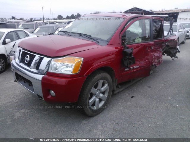 1N6BA0EC6CN329220 - 2012 NISSAN TITAN RED photo 2