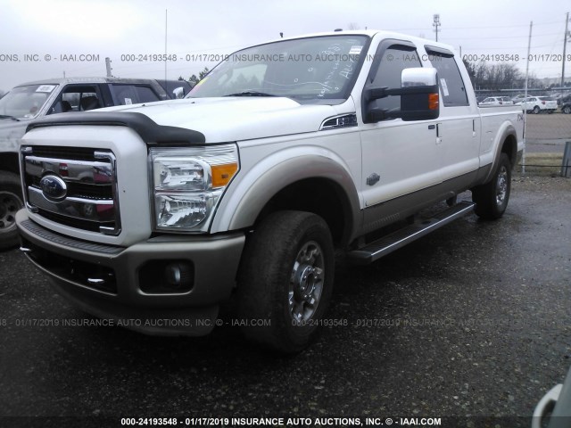 1FT7W2BT1CEA53961 - 2012 FORD F250 SUPER DUTY WHITE photo 2