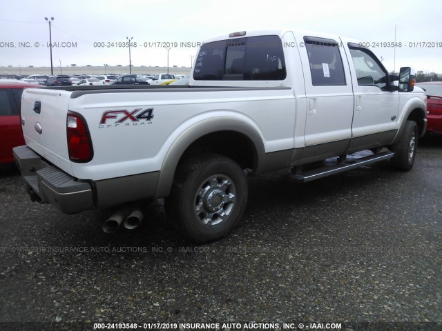 1FT7W2BT1CEA53961 - 2012 FORD F250 SUPER DUTY WHITE photo 4