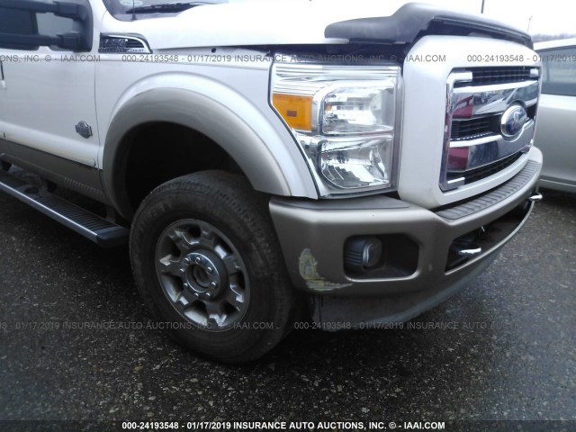 1FT7W2BT1CEA53961 - 2012 FORD F250 SUPER DUTY WHITE photo 6