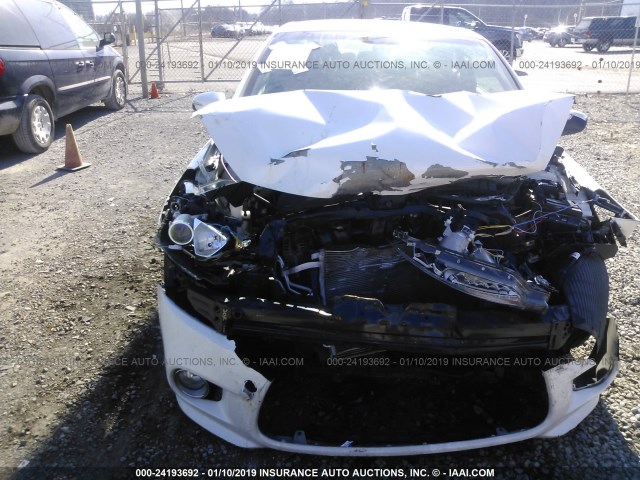 KNAFX6A88E5249280 - 2014 KIA FORTE EX WHITE photo 6