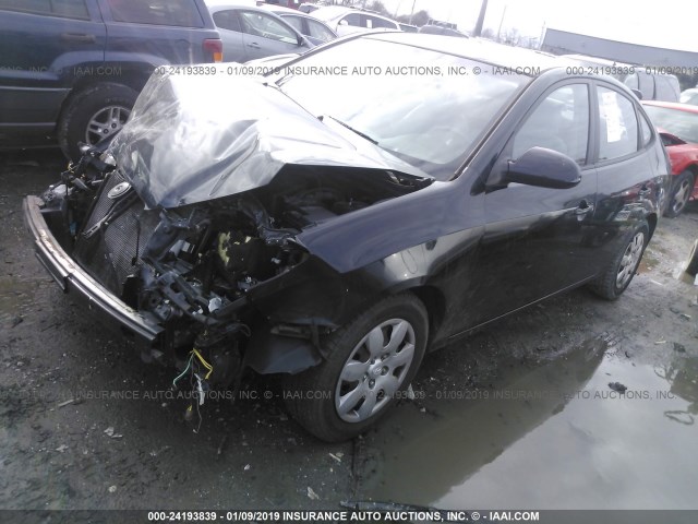 KMHDU46D29U671291 - 2009 HYUNDAI ELANTRA GLS/SE BLACK photo 2