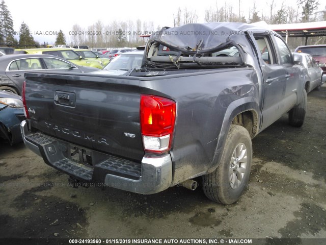 3TMCZ5AN1GM006049 - 2016 TOYOTA TACOMA DBL CAB/SR/SR5/TRD SPT/OR GRAY photo 4