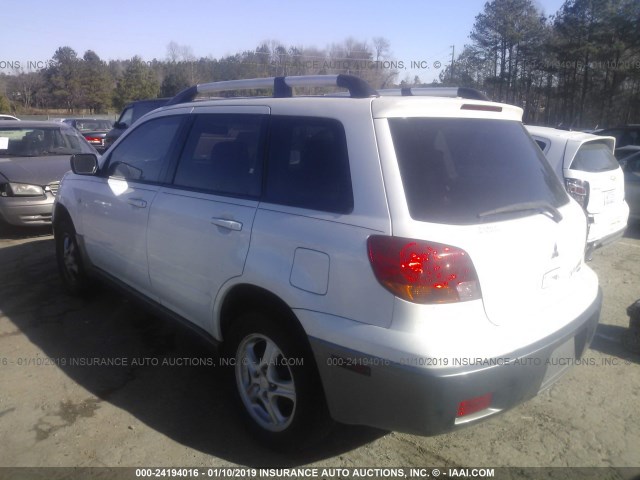 JA4LZ31F24U006348 - 2004 MITSUBISHI OUTLANDER LS WHITE photo 3