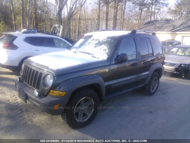 1J4GL38K06W257172 - 2006 JEEP LIBERTY RENEGADE GRAY photo 2