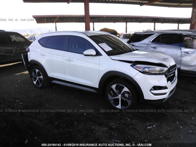 KM8J33ALXJU800428 - 2018 HYUNDAI TUCSON LIMITED/SPORT AND ECO/SE WHITE photo 1