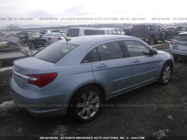 1C3CCBBB1DN639144 - 2013 CHRYSLER 200 TOURING BLUE photo 4