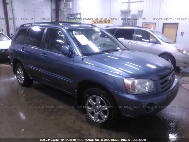 JTEEP21A460149228 - 2006 TOYOTA HIGHLANDER LIMITED BLUE photo 1