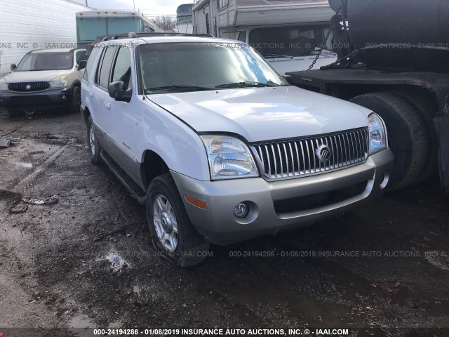 4M2ZU86WX2ZJ35999 - 2002 MERCURY MOUNTAINEER  WHITE photo 1