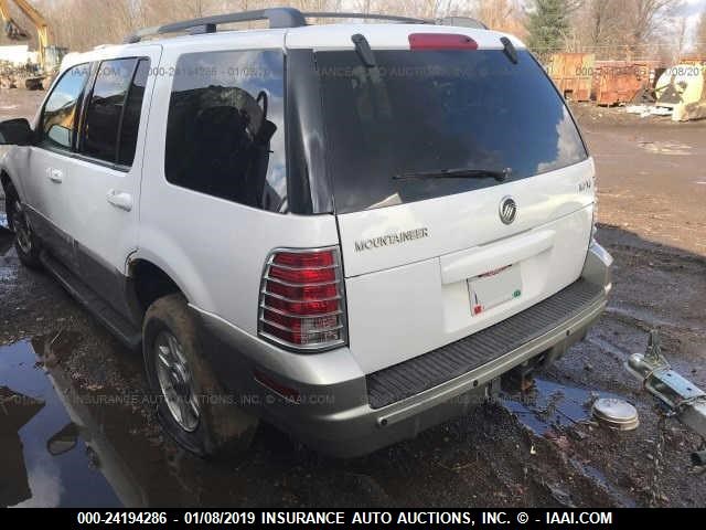 4M2ZU86WX2ZJ35999 - 2002 MERCURY MOUNTAINEER  WHITE photo 3