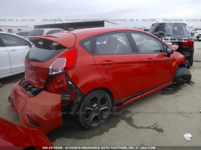 3FADP4GX0EM160137 - 2014 FORD FIESTA ST RED photo 4