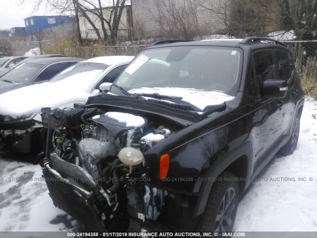 ZACCJBBT6GPC99043 - 2016 JEEP RENEGADE LATITUDE BLACK photo 2